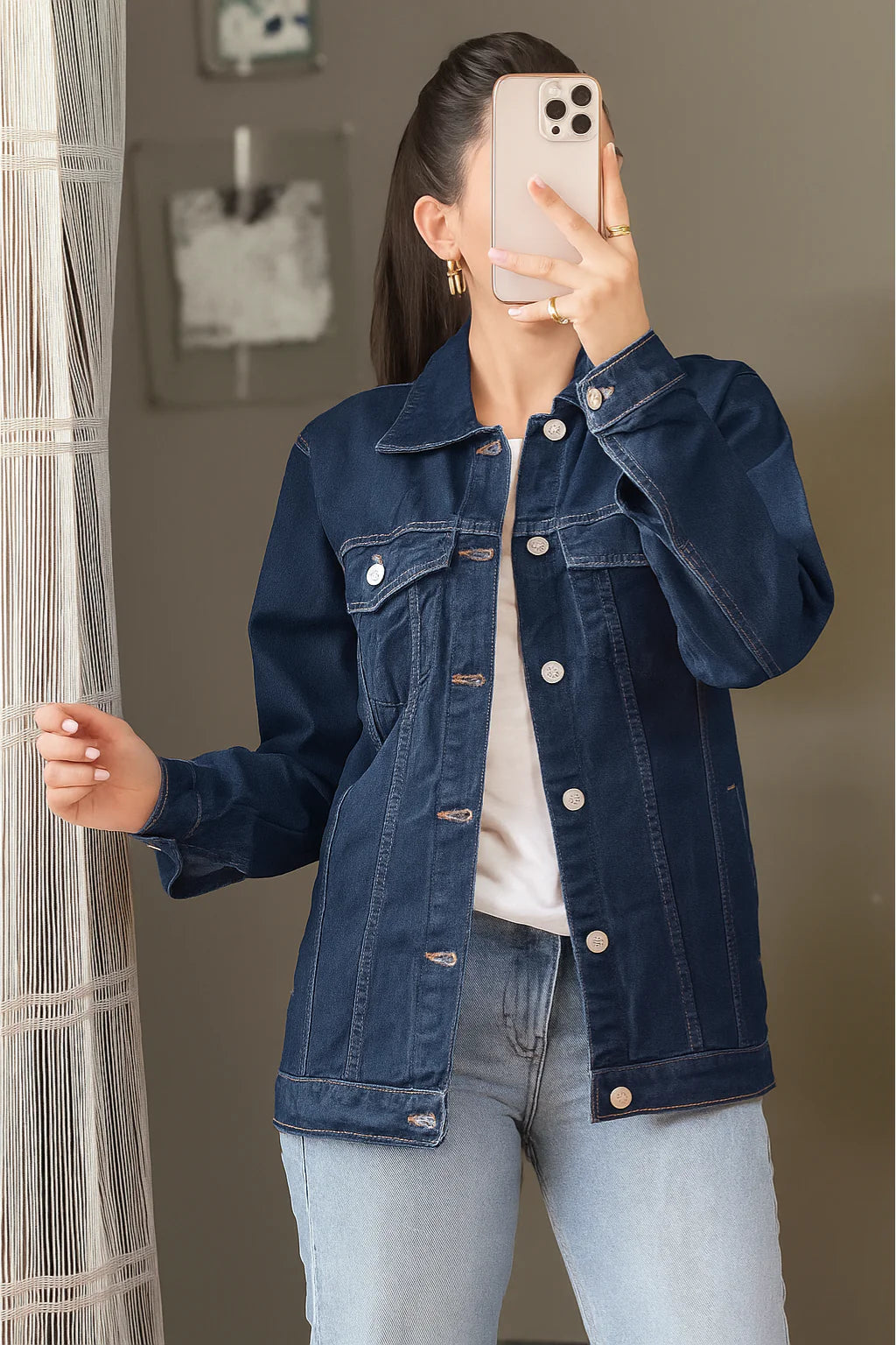 PACK OF 2 DARK BLUE & MUSTARD DENIM JACKET - UNISEX