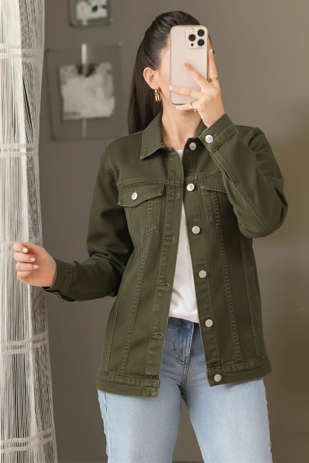 PACK OF 2 DARK BLUE & BOTTLE GREEN DENIM JACKET - UNISEX