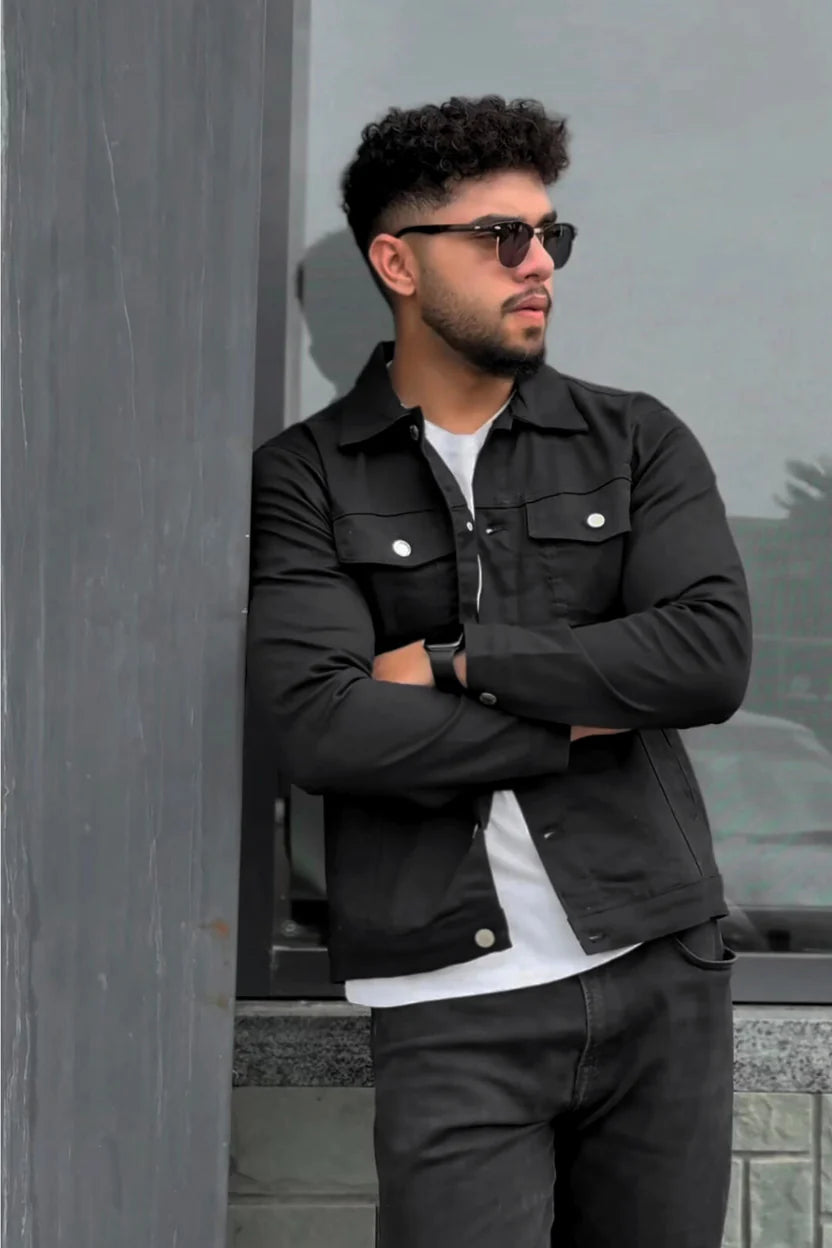 PACK OF 2 BLACK & DARK BLUE DENIM JACKET - UNISEX