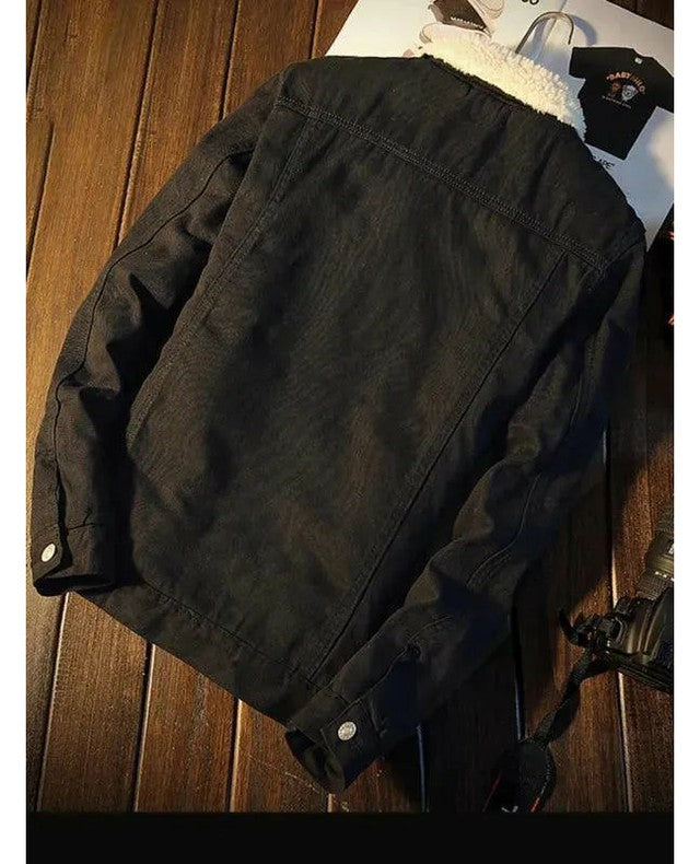 MENS BLACK DENIM JACKET