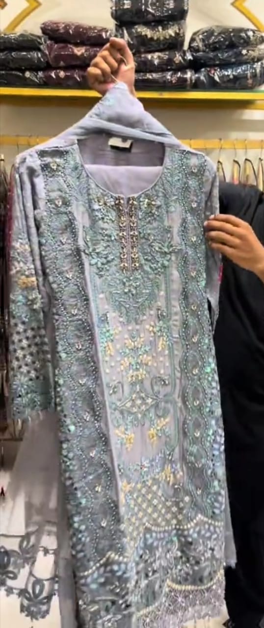 Classic Embroidered 3-Pc Suit for Women