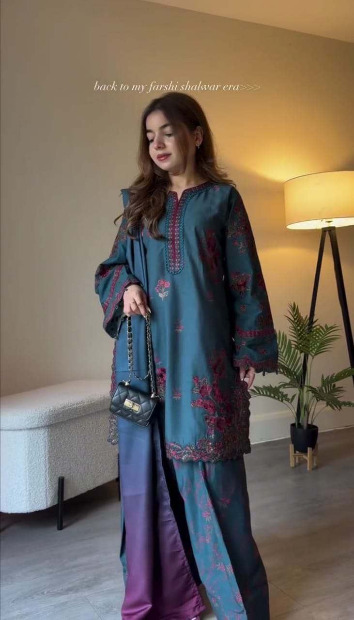 Timeless Grace Embroidered 3PC Dress