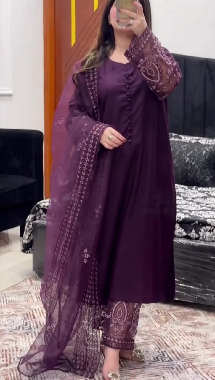 Premium Couture Embroidered 3pc Suit Set