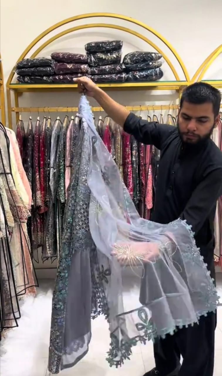 Classic Embroidered 3-Pc Suit for Women