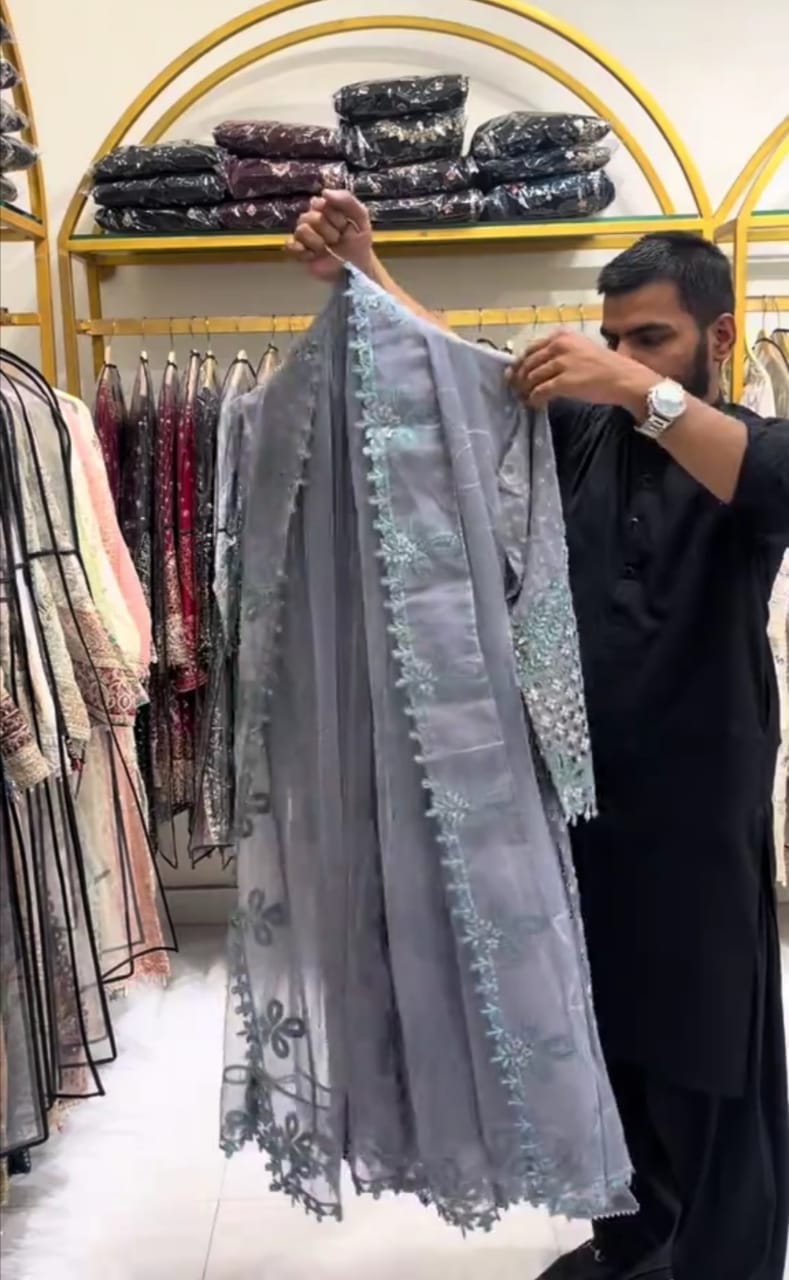 Classic Embroidered 3-Pc Suit for Women