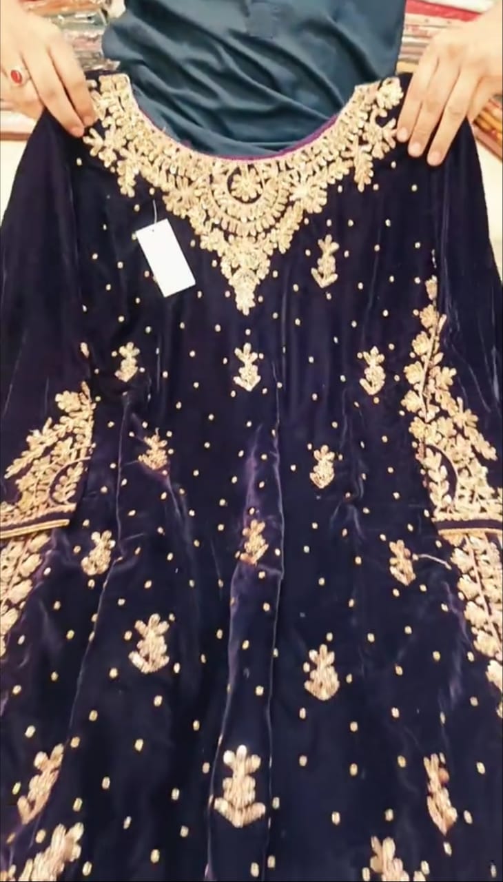 Luxury Velvet Embroidered 3-Piece Suit