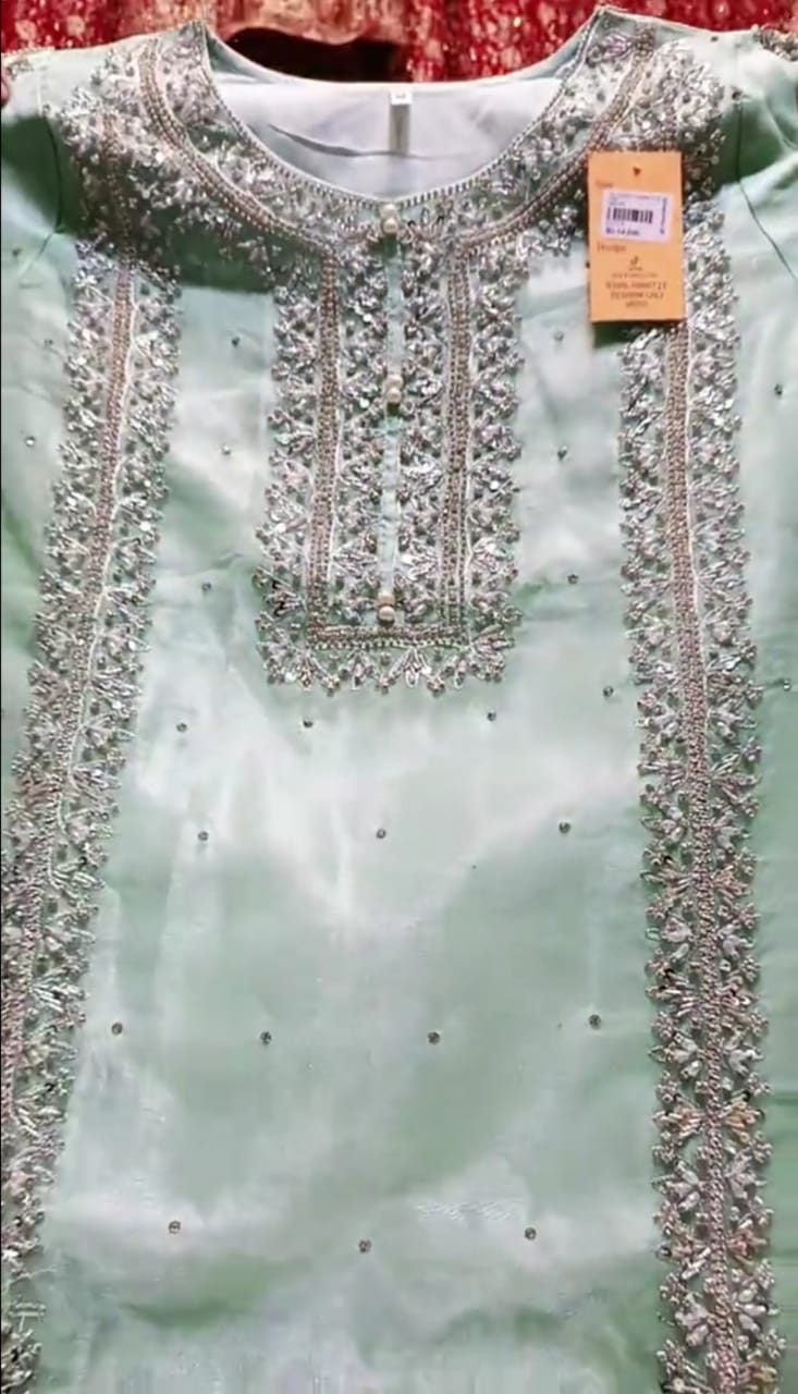 Luxury Festive 3-Pc Ensemble Embroidered Suit