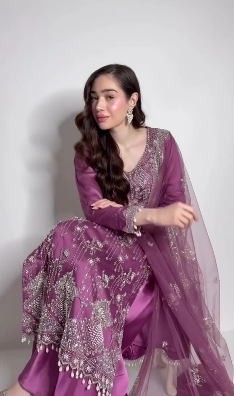 Regal Bloom Embroidered 3PC Outfit