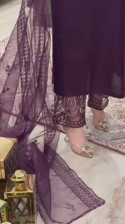 Premium Couture Embroidered 3pc Suit Set