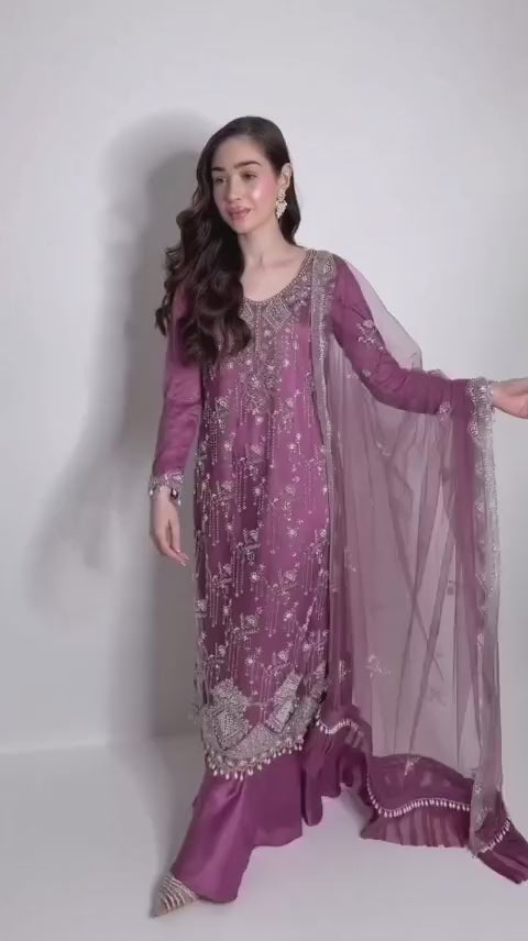 Regal Bloom Embroidered 3PC Outfit