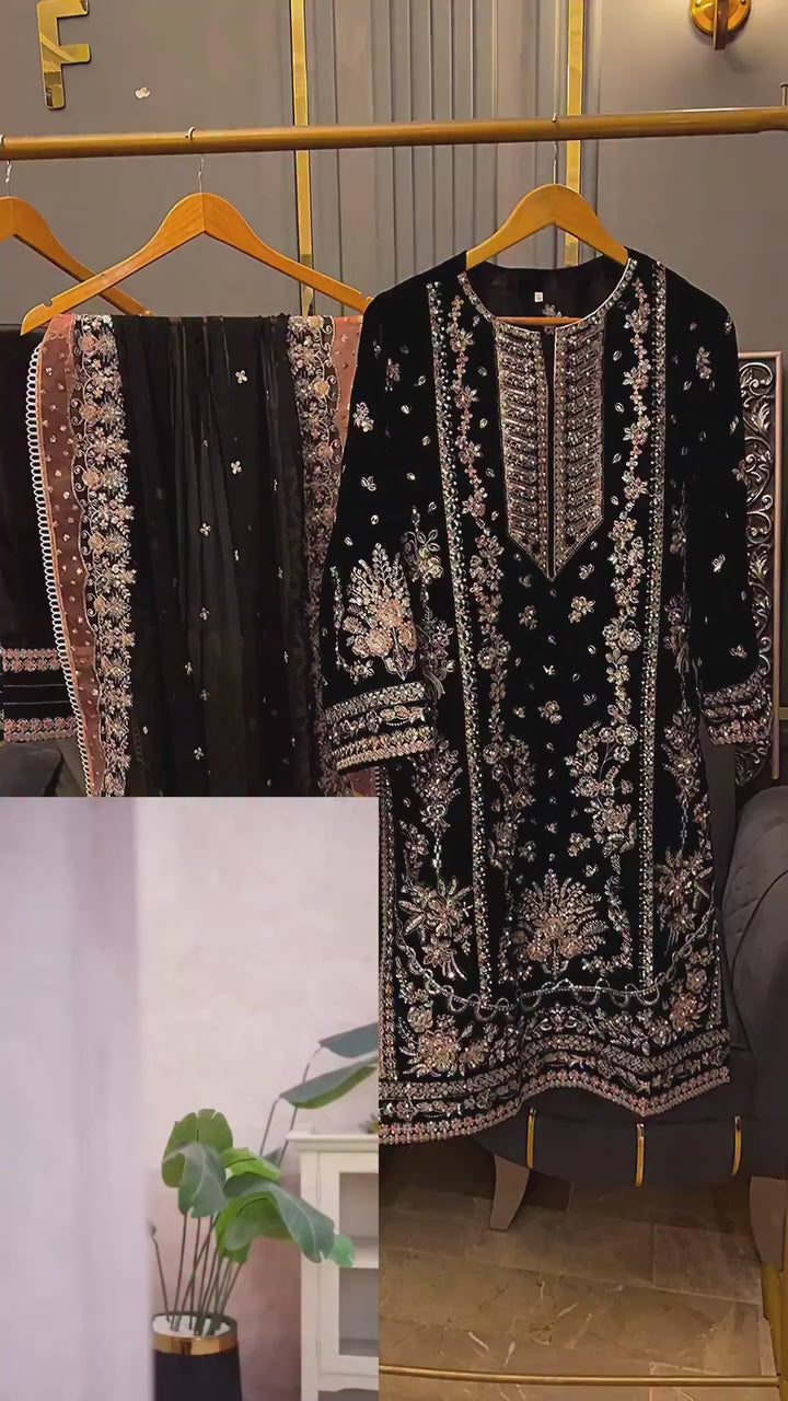 Designer Embroidered Stitched 3Pcs