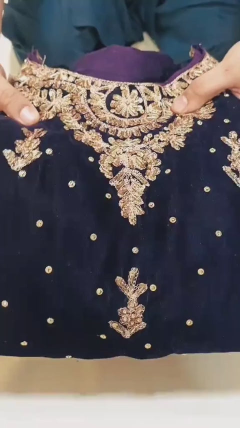 Luxury Velvet Embroidered 3-Piece Suit