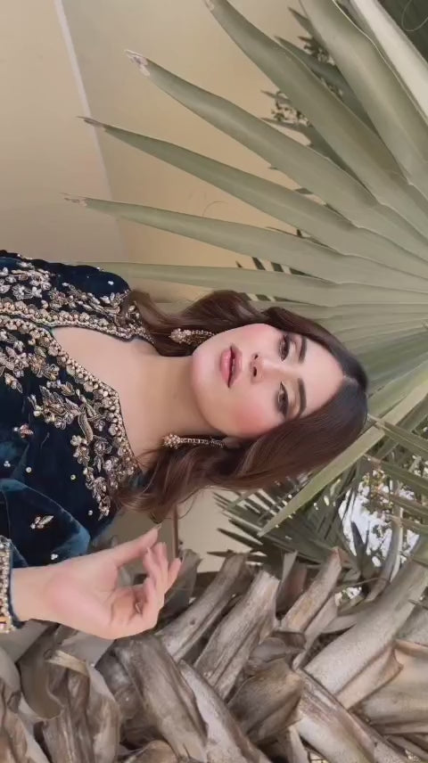 Luxury Velvet Embroidered 3-Piece Suit