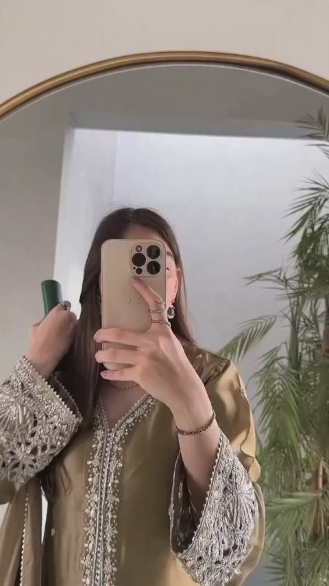 MULTI COLOR EMBROIDERED 3PC SUIT