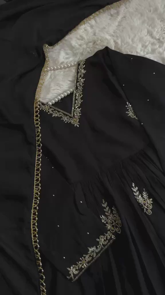 Black Luxury 3 Pcs Dress