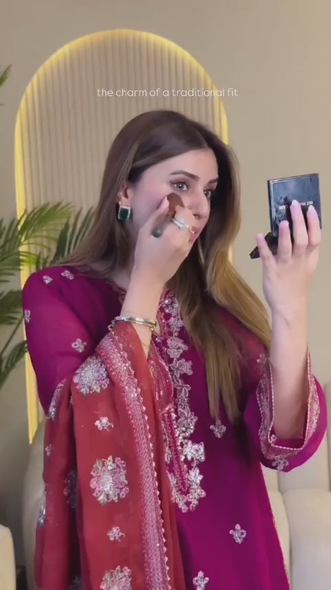 SHARP PINK EMBROIDERED 3PC SUIT