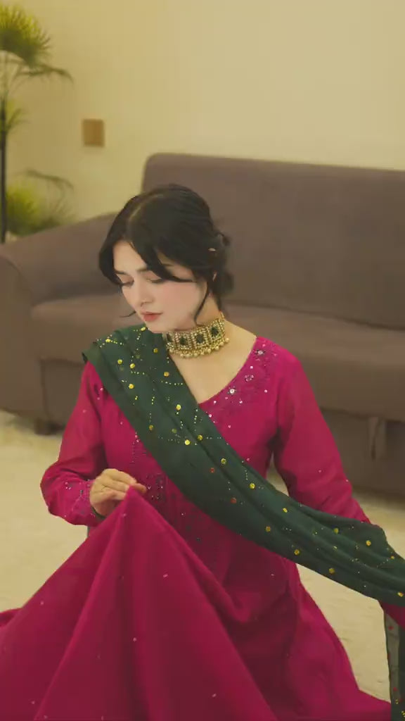 Deluxe Embroidered Frock with Premium Dupatta